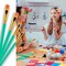 20 Pieces Paint Brushes for Acrylic Painting, Oil Watercolor Acrylic Paint Brush, Artist Paintbrushes for Body Face Rock Canvas, Kids Adult Drawing Arts Crafts Supplies, Green